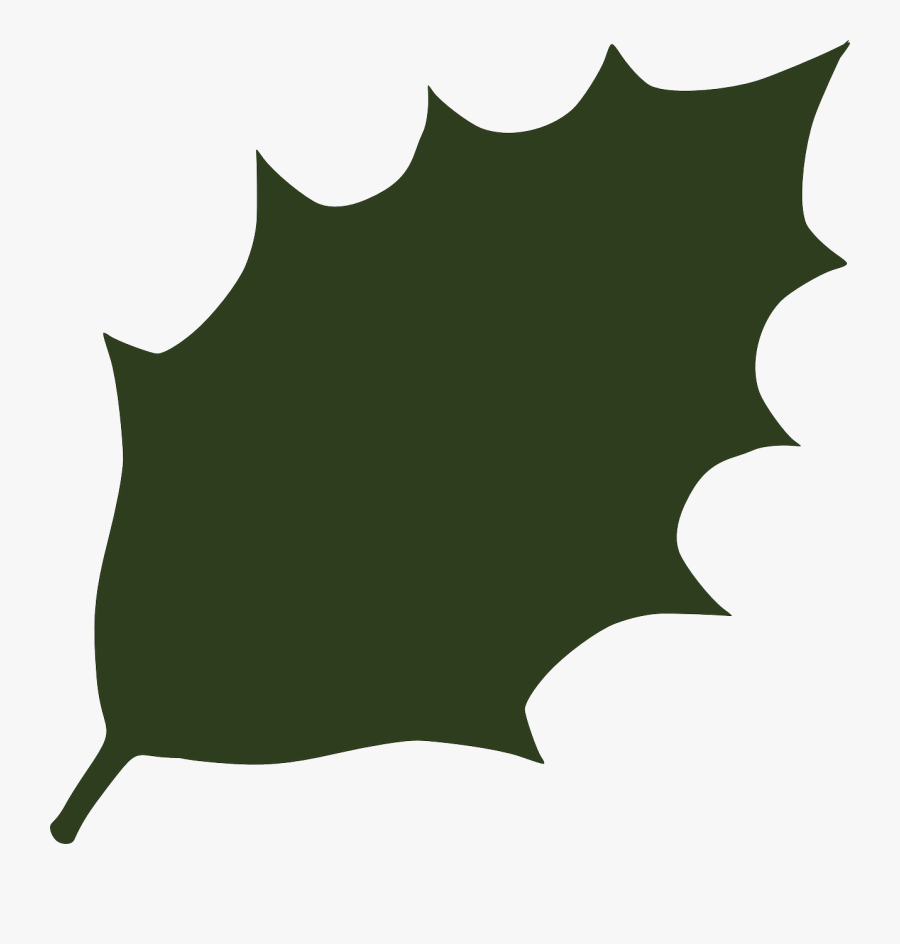 Holly Leaf Silhouette At Getdrawings Dark Green Leaves - Holly Leaf Silhouette, Transparent Clipart
