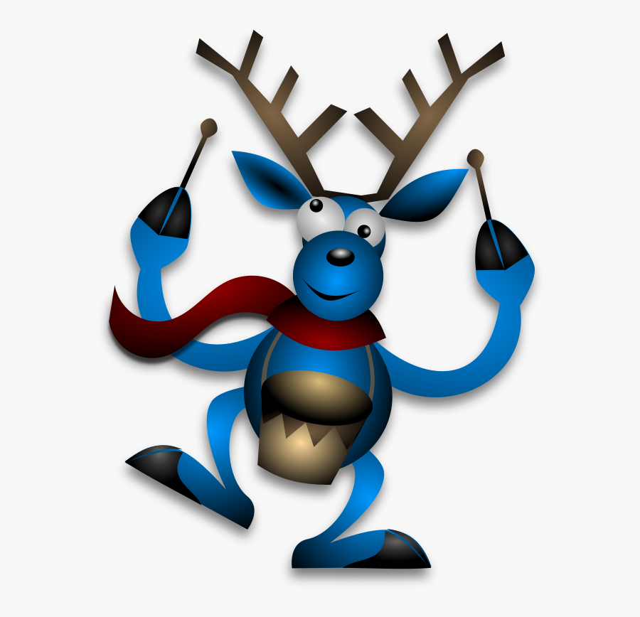 Dancing Reindeer 2 - Whats The Best Christmas Present A Broken Drum, Transparent Clipart