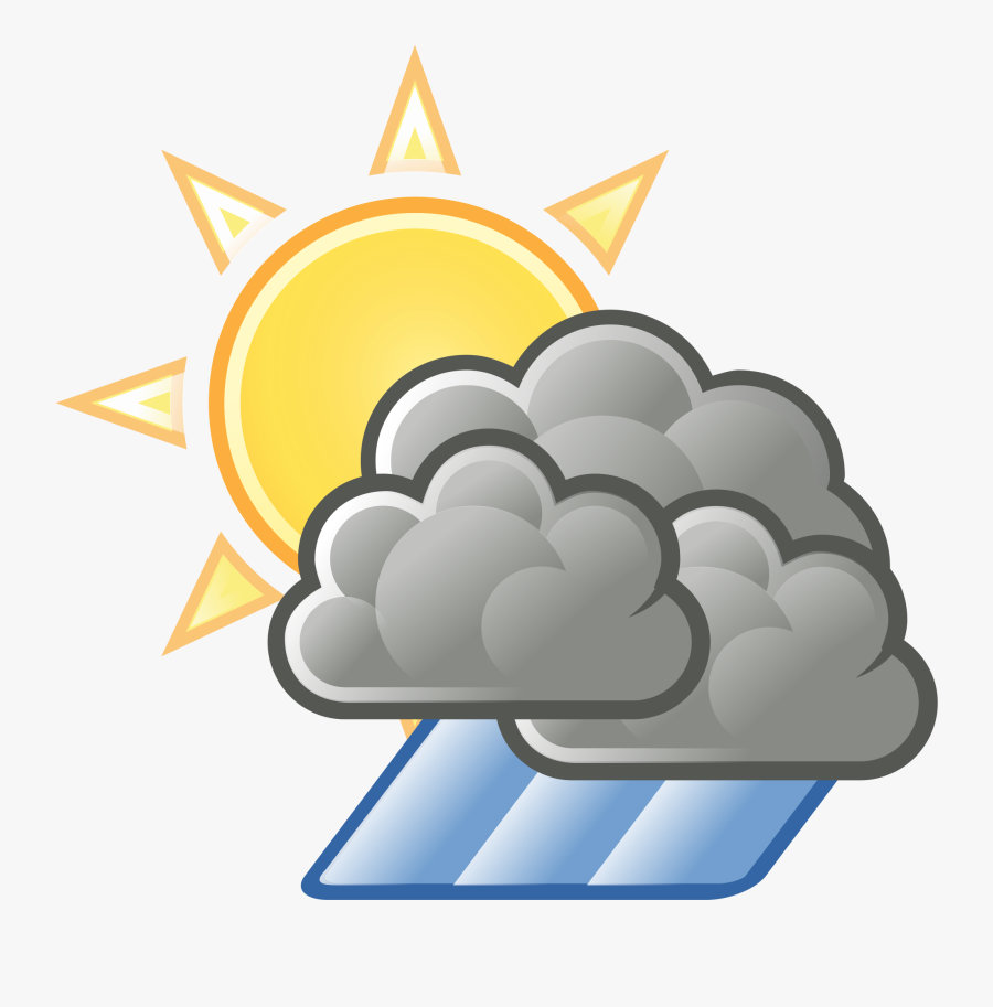 Sun Cloud Rain Clipart - Rain Cloud Transparent Background, Transparent Clipart