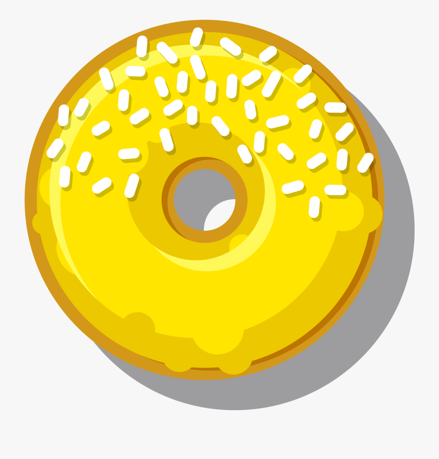 Transparent Donuts With Dad Clipart - Yellow Donut Png, Transparent Clipart
