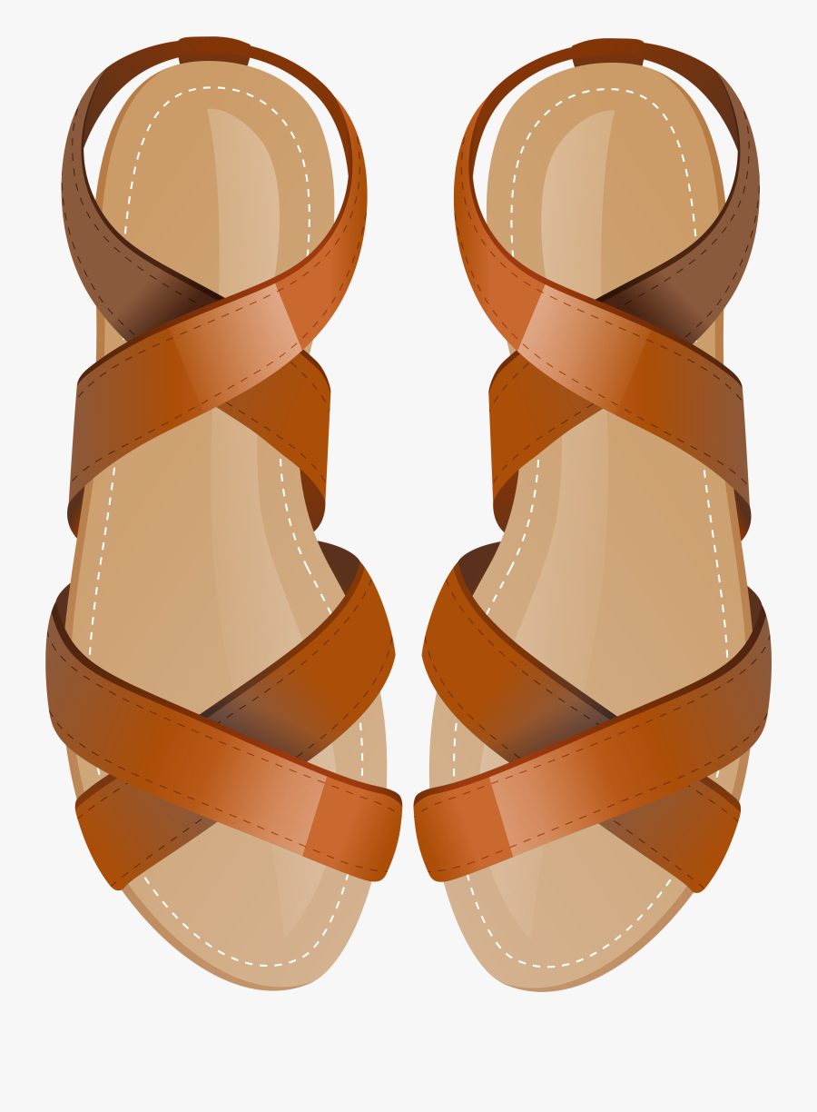 Brown Sandals Png Clip Art - Sandal Clipart, Transparent Clipart