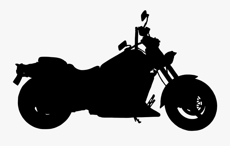 Clipart Heavy Duty Motorcycle Silhouette - Motorcycle Silhouette, Transparent Clipart