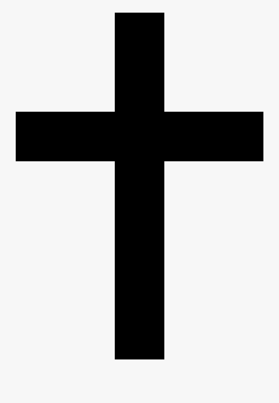 Black White Simple Christian Cross Clipart Transparent - Christian