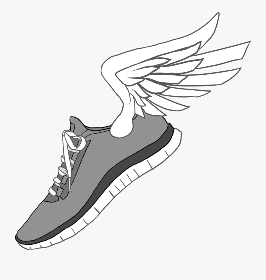 Vector And Jordan Tennis Shoe Clipart With Transparent - Drawings Of Running Shoes, Transparent Clipart