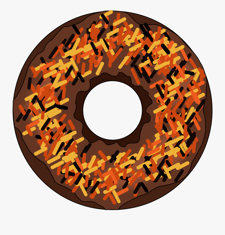 Orange,circle,donuts - Halloween Donut Clip Art, Transparent Clipart