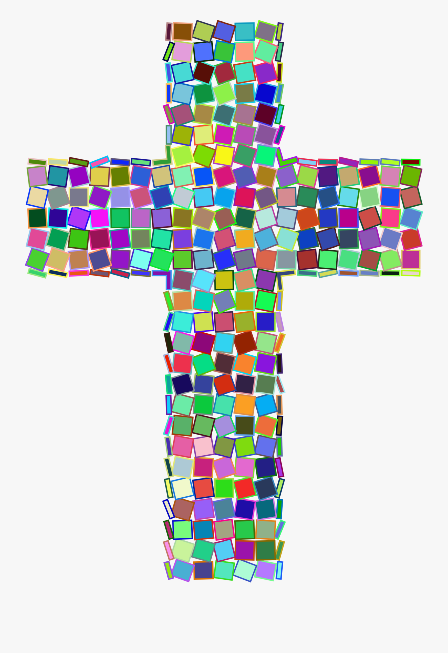 Symbol,line,cross - Cross Mosaic Christian Art, Transparent Clipart