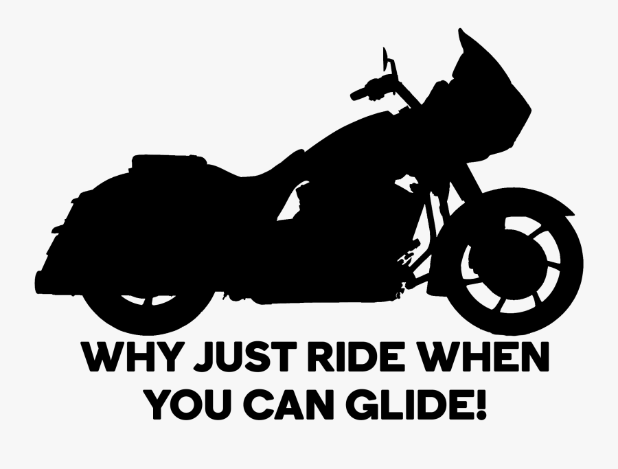Harley Davidson Clipart Motorcycle Honda - Harley Road Glide Silhouette, Transparent Clipart