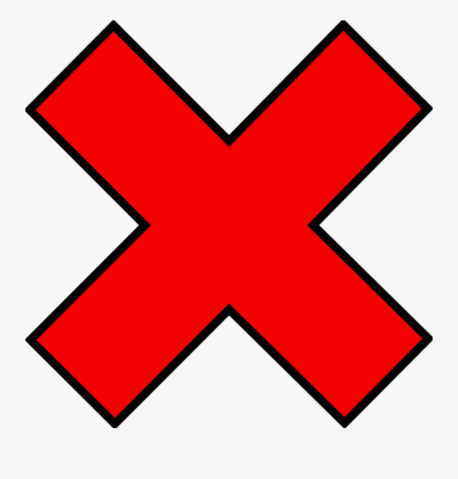 Red Cross Cross Clipart Free Hostted - Cross Out, Transparent Clipart