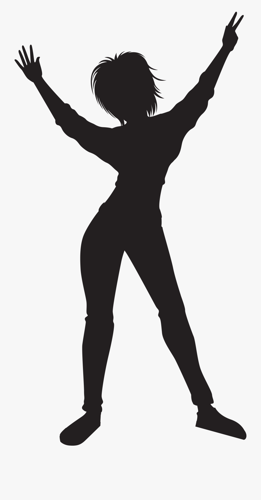 Dancing Girl Silhouette Png - Transparent Png Dancer Png, Transparent Clipart