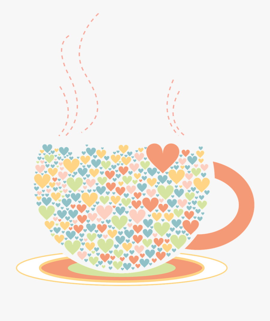 Coffee Cup Heart Clipart - Tea And International Women Day, Transparent Clipart
