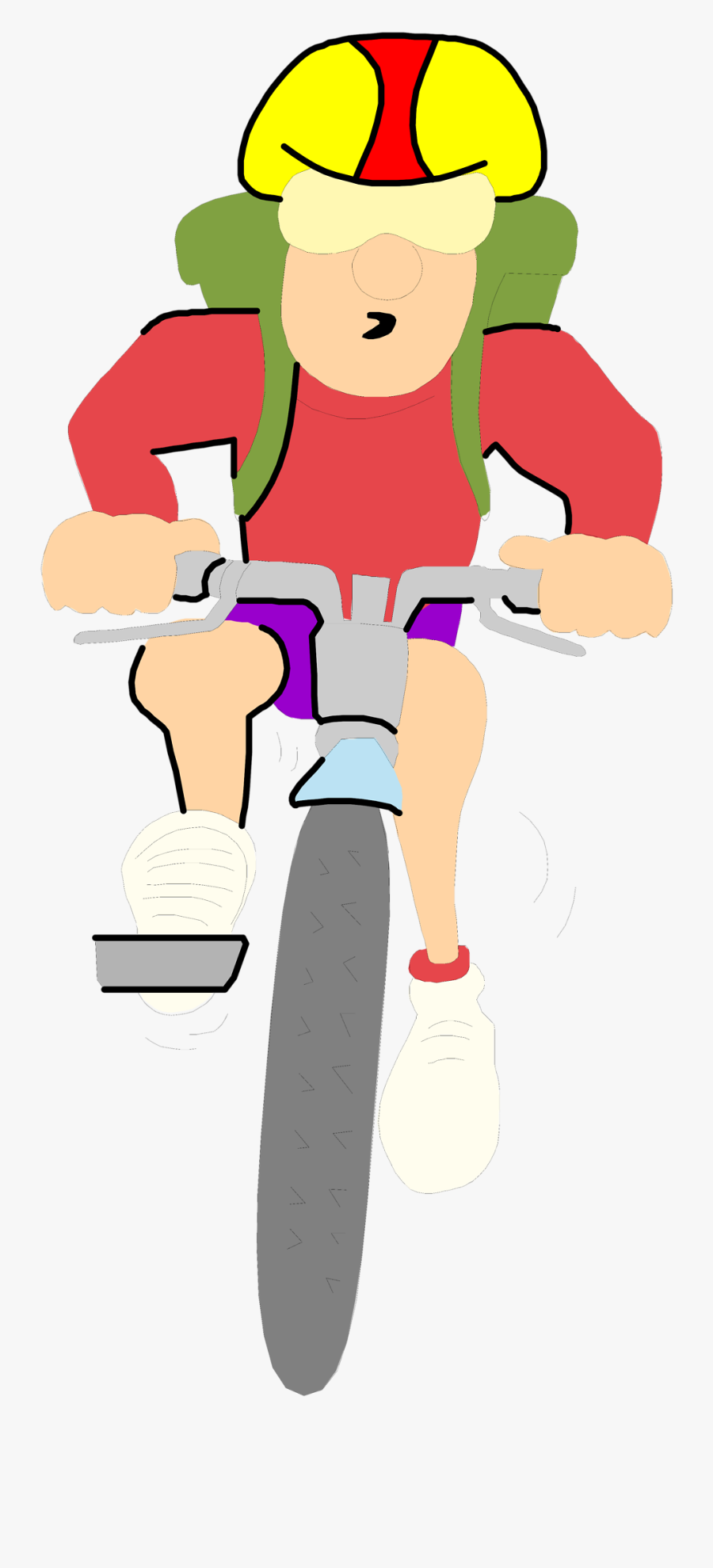 Illustration Of A Man Riding A Mountain Bike - Bicycle, Transparent Clipart