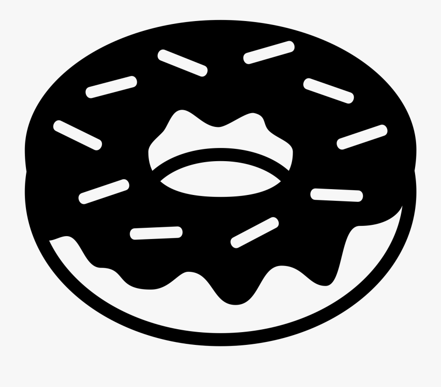 Donut Svg Emoji - Donut Svg Black And White, Transparent Clipart