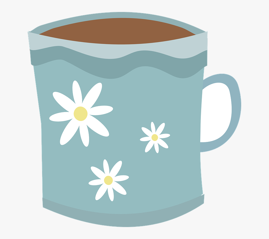 Coffee Mug Clip Art - Coffee Mug Flower Clipart, Transparent Clipart