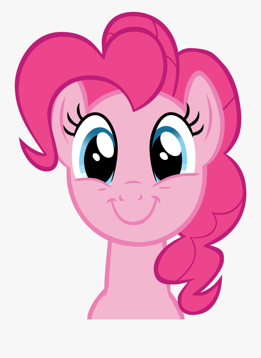 Pink - Smiley - Face - With - Mustache - My Little Pony Pinkie Pie Happy, Transparent Clipart