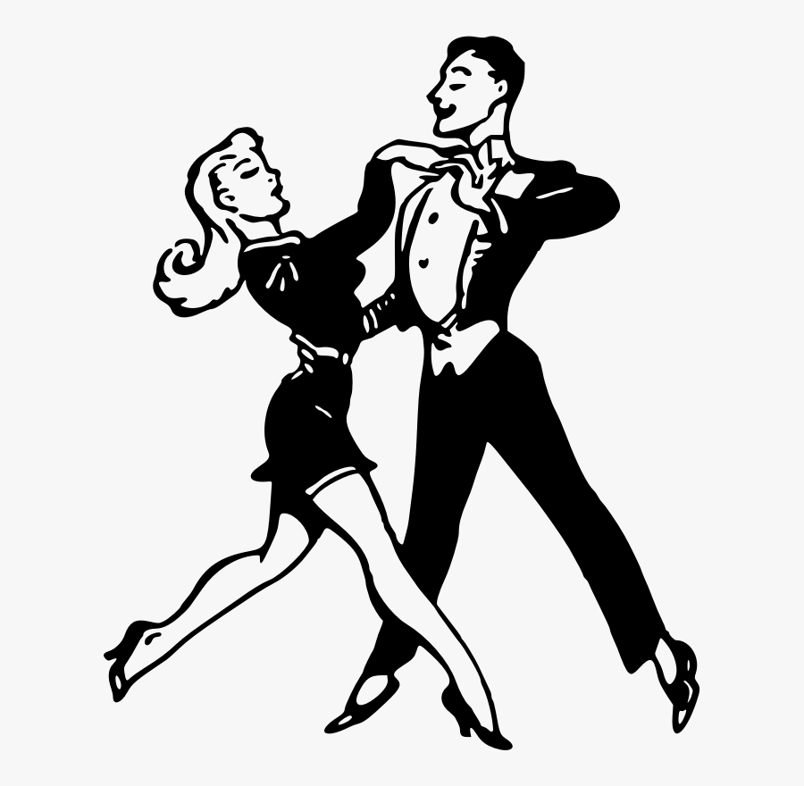 Black Dance Cliparts - Dance Drawing, Transparent Clipart