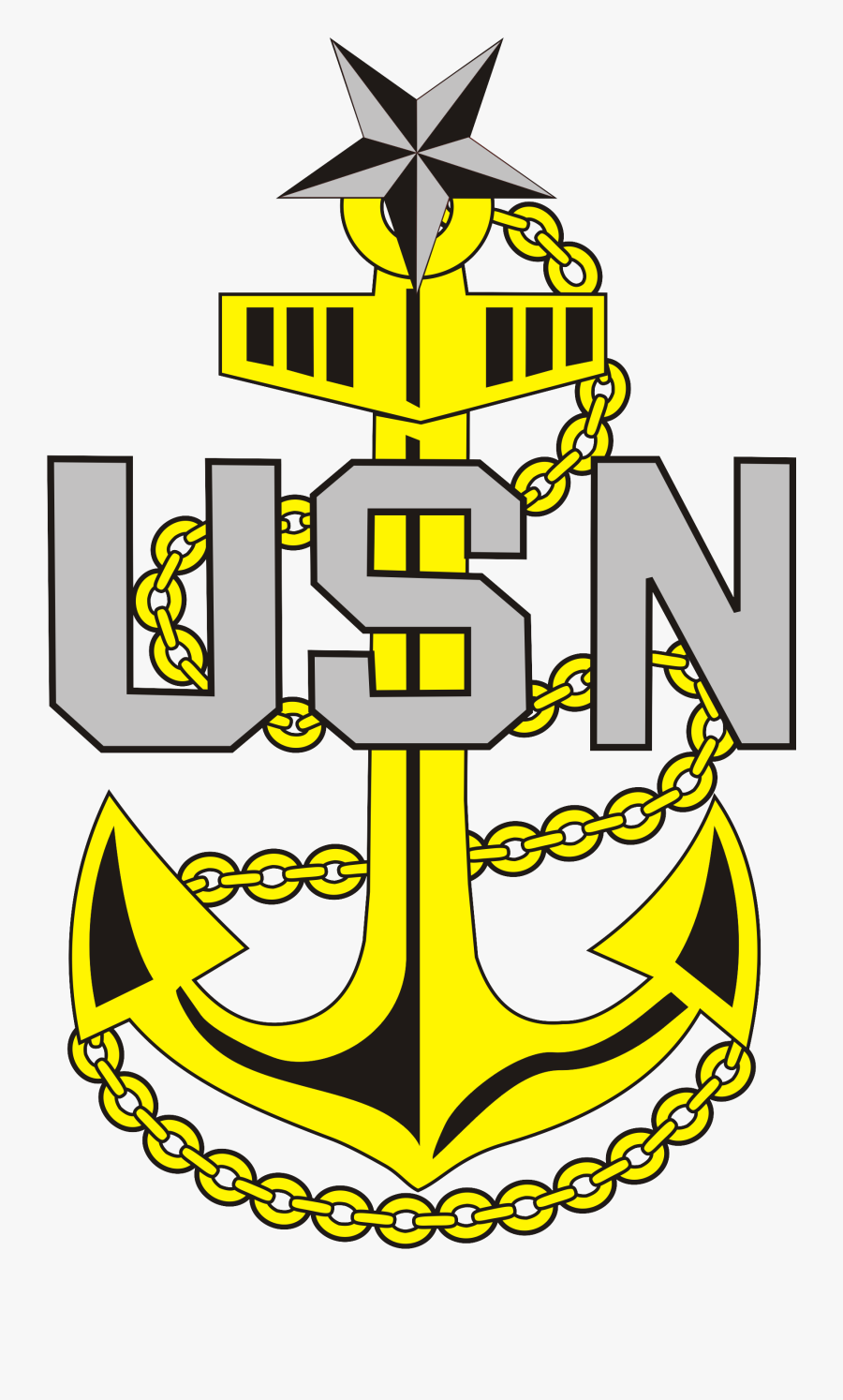 Us Navy Senior Chief Anchor, Transparent Clipart