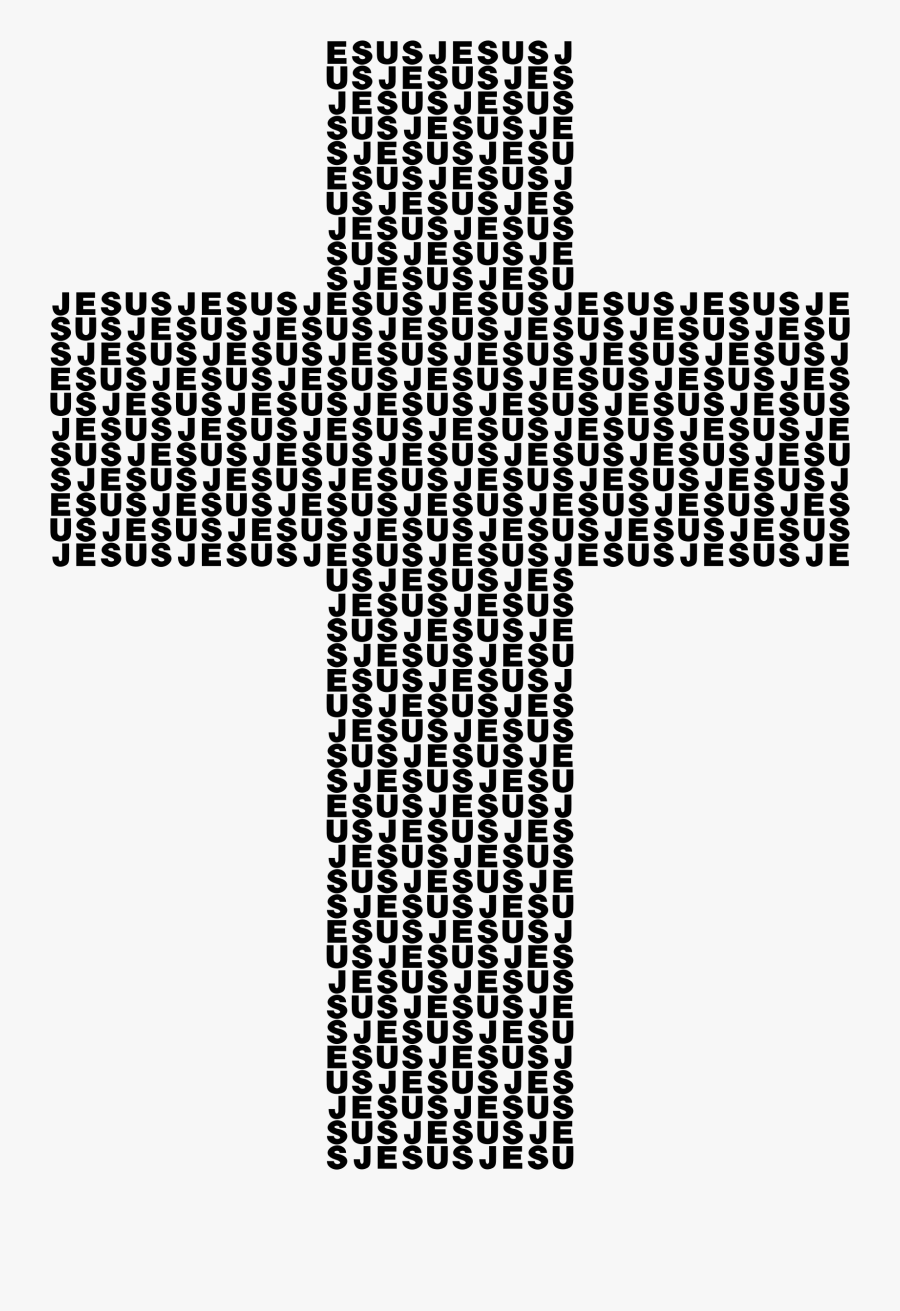Clip Library Download Jesus Cross Clipart Typography - Cross Made Out Of Squares, Transparent Clipart