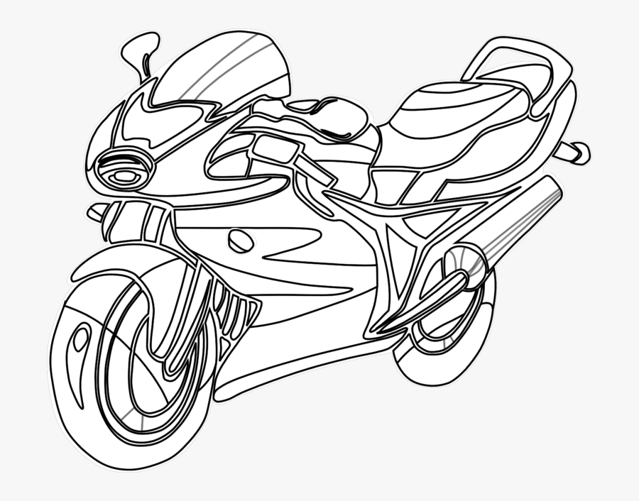 Motorcycle Clipart Black And White, Transparent Clipart