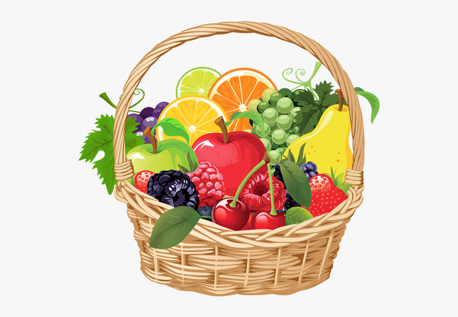 , , , , - Fruit Basket Vector Png, Transparent Clipart