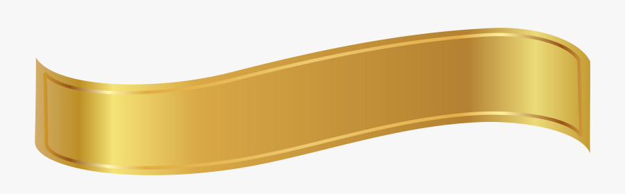 Similiar Gold Ribbon Banner Transparent Background - Gold Banner No Background, Transparent Clipart