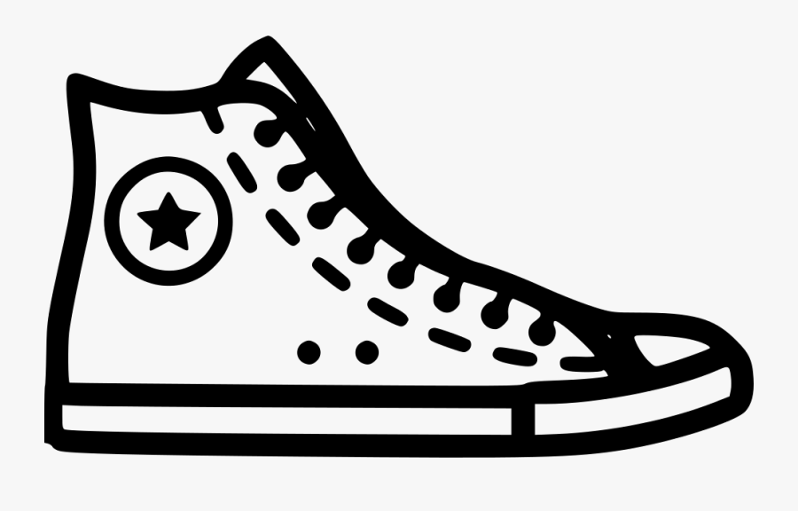 Converse Shoe Clipart Png - Converse Clipart Black And White , Free  Transparent Clipart - ClipartKey