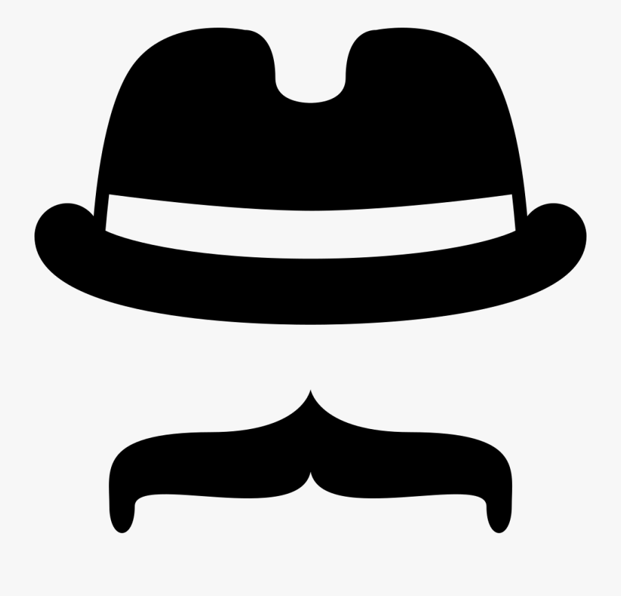 Mustache Svg Hat With Mustache Svg Png Icon Free Download - Mustache Black And White, Transparent Clipart