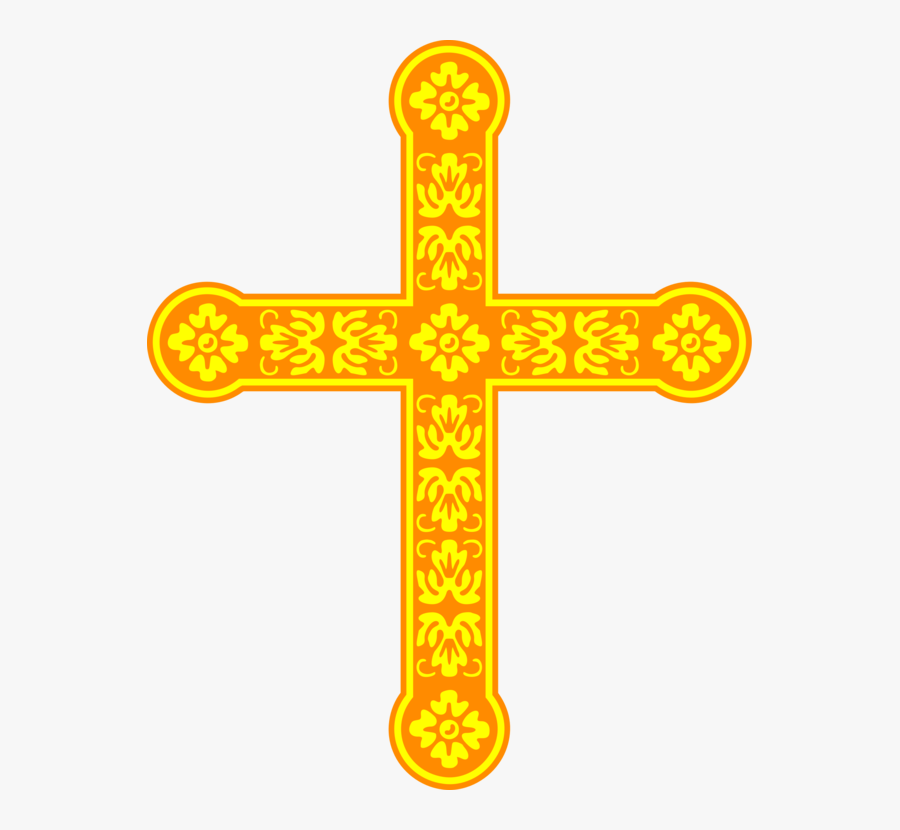 Symbol,cross,yellow - Cross, Transparent Clipart