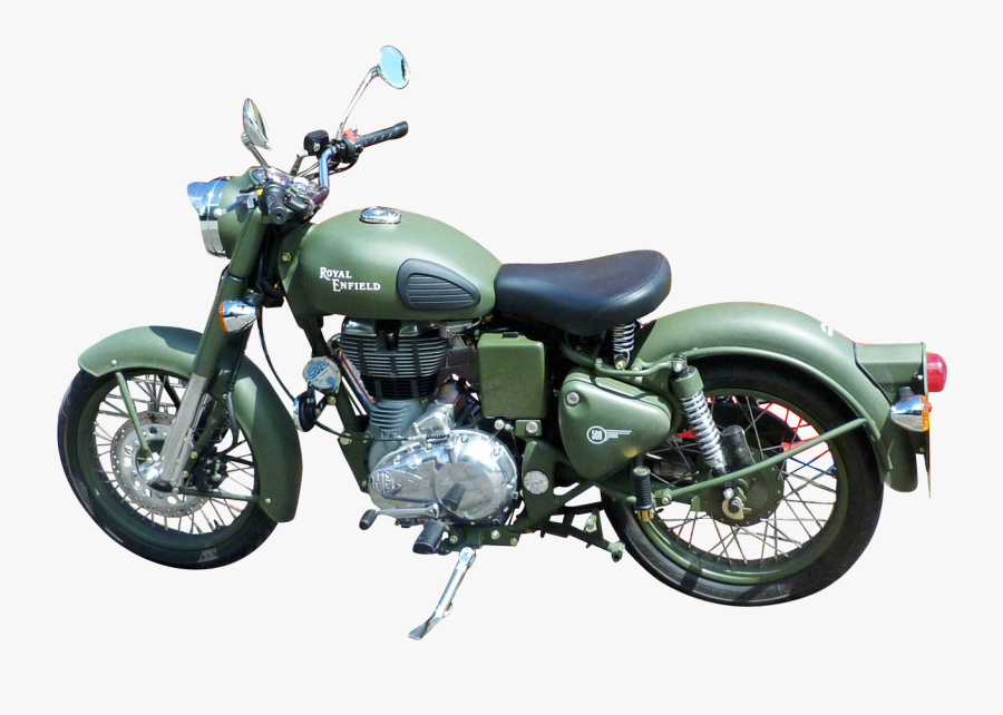 Motorcycle Clipart Bullet Bike - Royal Enfield Classic 350 Battle Green, Transparent Clipart