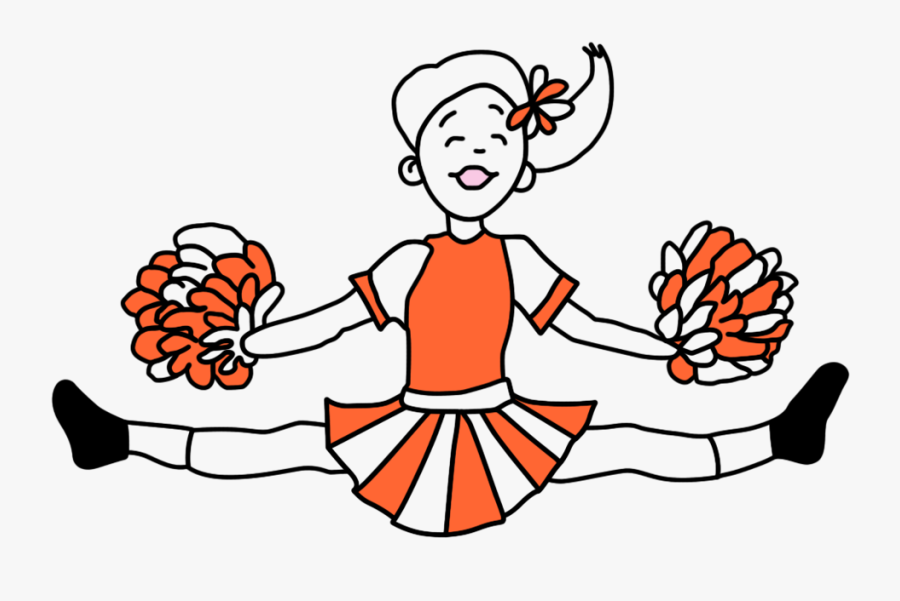 Kid Clipart Cheerleader - Thank You To Cheerleaders Clip Art, Transparent Clipart