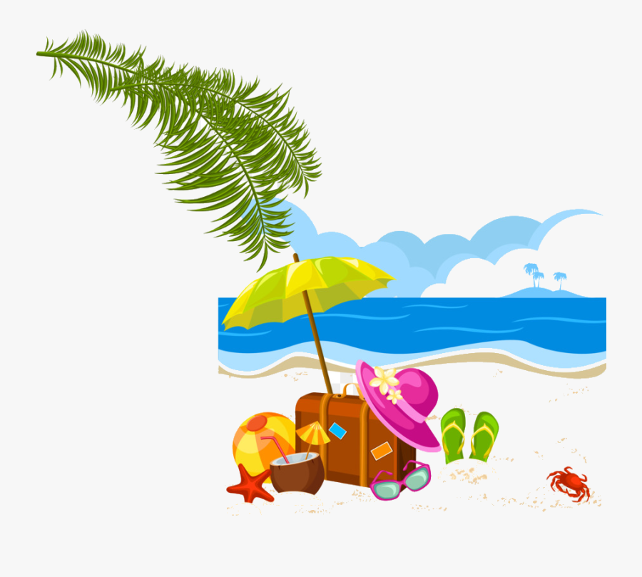 Holiday Summer Vacation Clip Art Vector Beach Transparent - Transparent Background Summer Clipart, Transparent Clipart