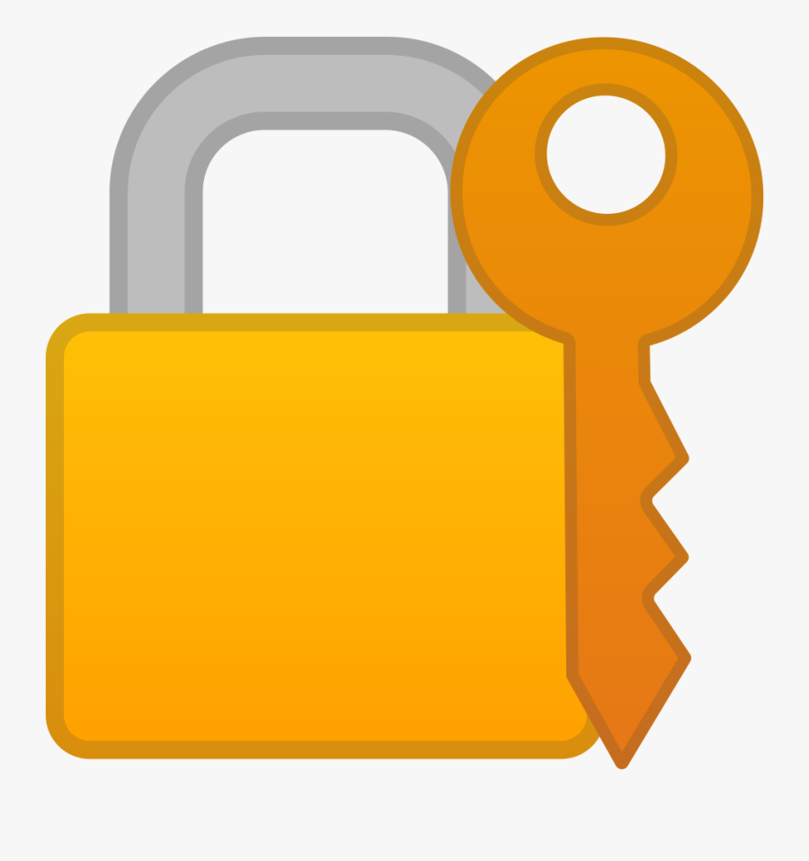 Locked With Icon Noto - Lock With Key Emoji , Free Transparent Clipart