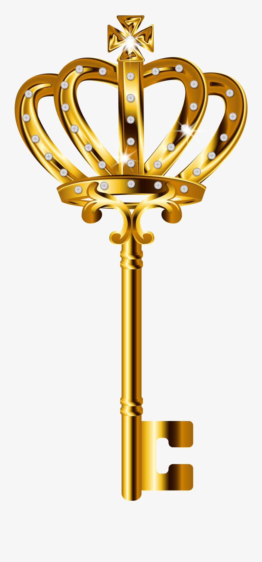 Transparent Gold Key Clipart - Golden Key Png, Transparent Clipart