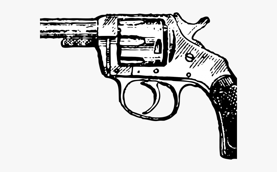 Transparent Pistol Clipart - Gun Black And White Clipart, Transparent Clipart