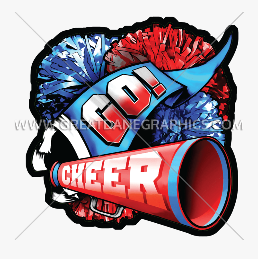 Cheer Production Ready Artwork - Blue And Red Cheer Logo, Transparent Clipart