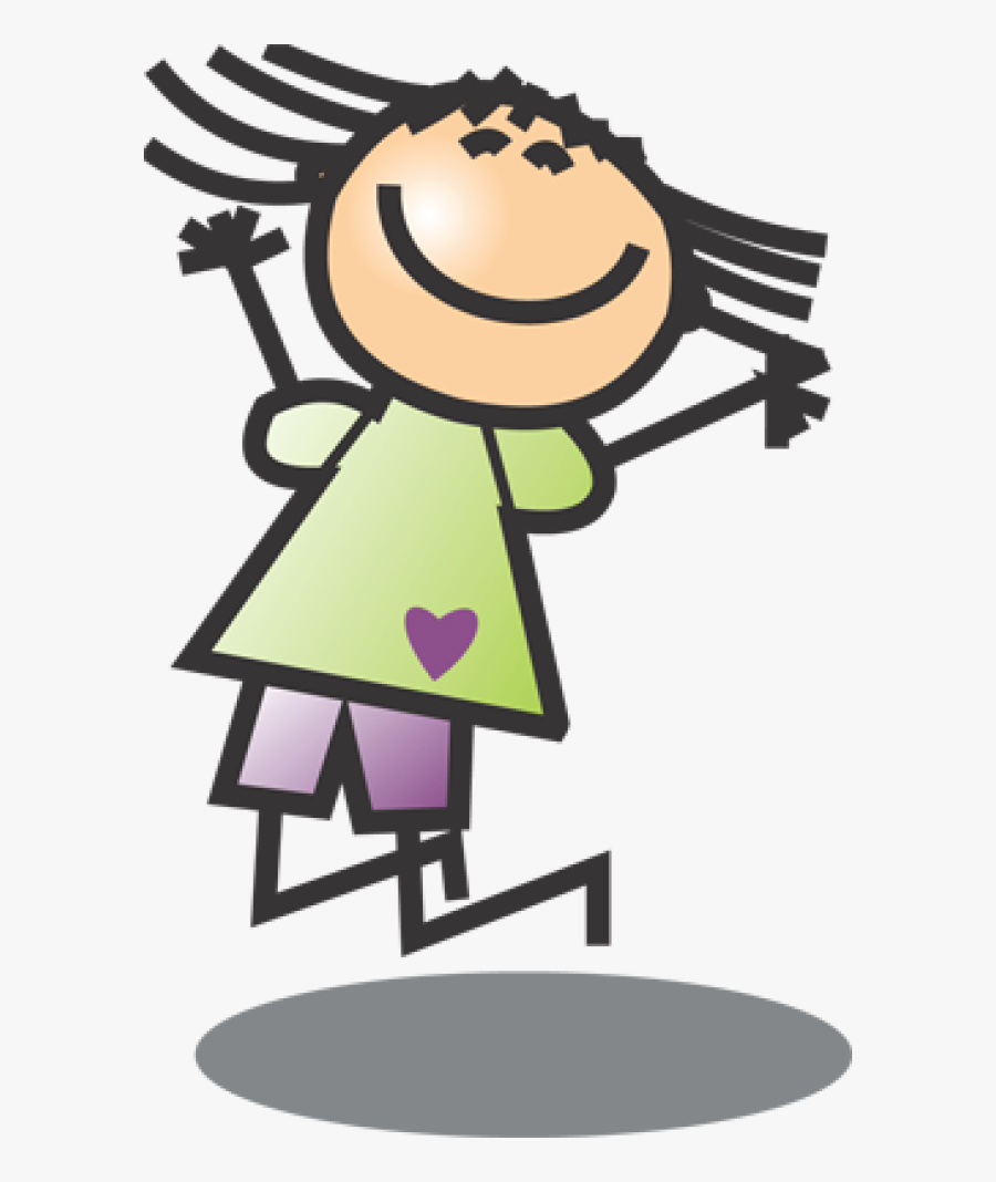 Girl Doing Happy Dance , Png Download - Stick Figure Kids Clip Art ...