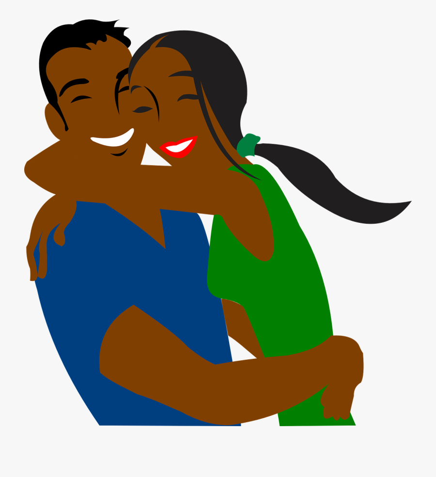 African American Couple Clipart, Transparent Clipart