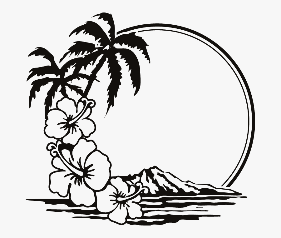 Holiday Silhouette At Getdrawings - Clip Art Beach Black And White, Transparent Clipart