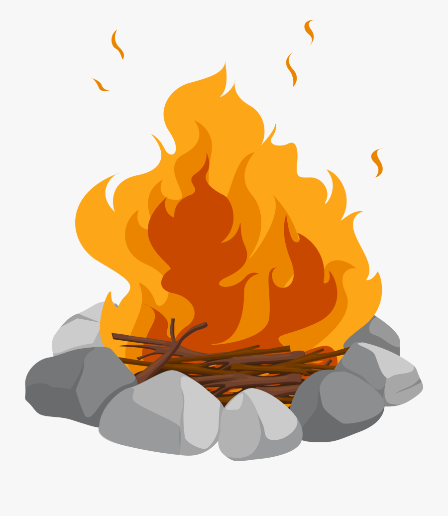 Clip Art Campfire Cartoon - Campfire Png, Transparent Clipart