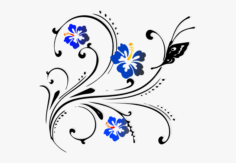 Butterfly Scroll Clip Art - Vector Clip Art Png, Transparent Clipart