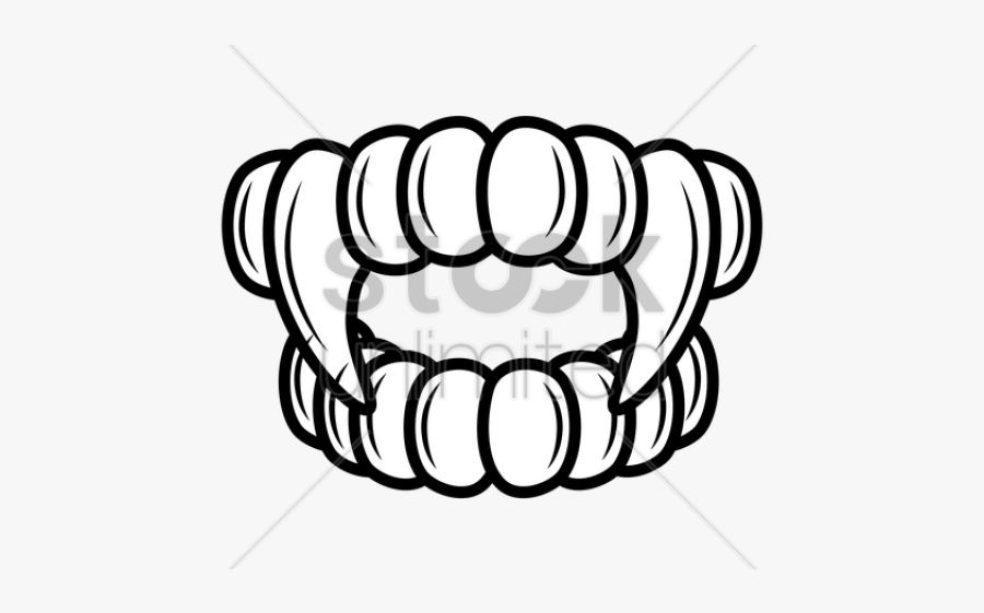 Free Drawn Teeth, Download Free Clip Art - Fang Drawing, Transparent Clipart