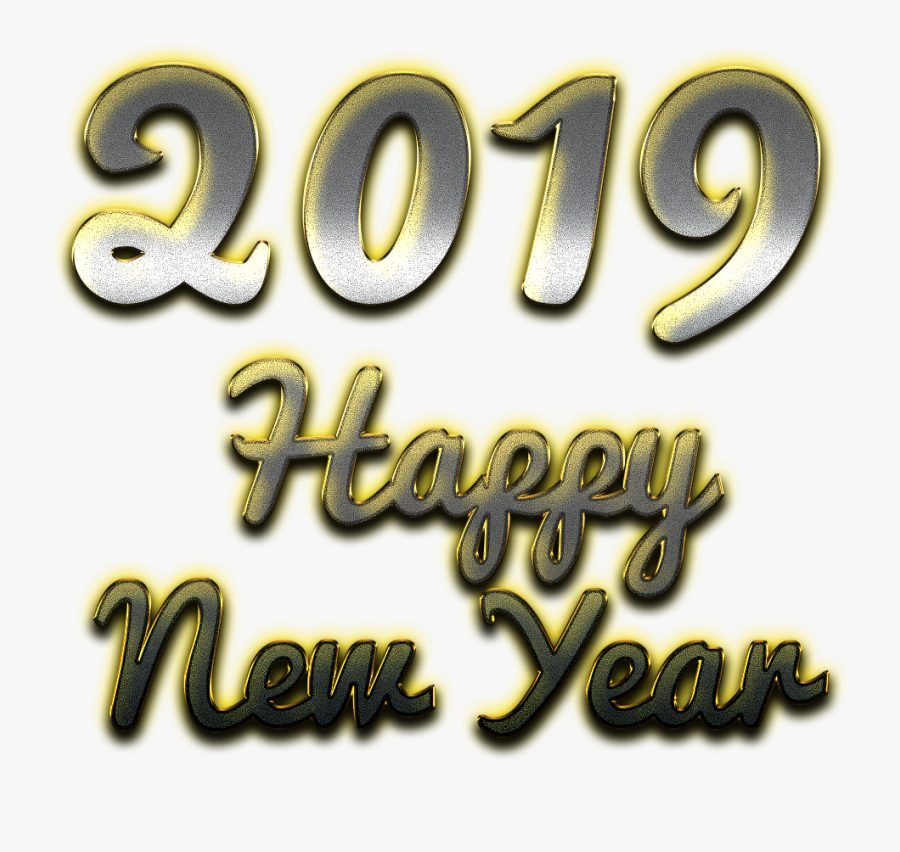 2019 Happy New Year Png Clipart - Calligraphy, Transparent Clipart