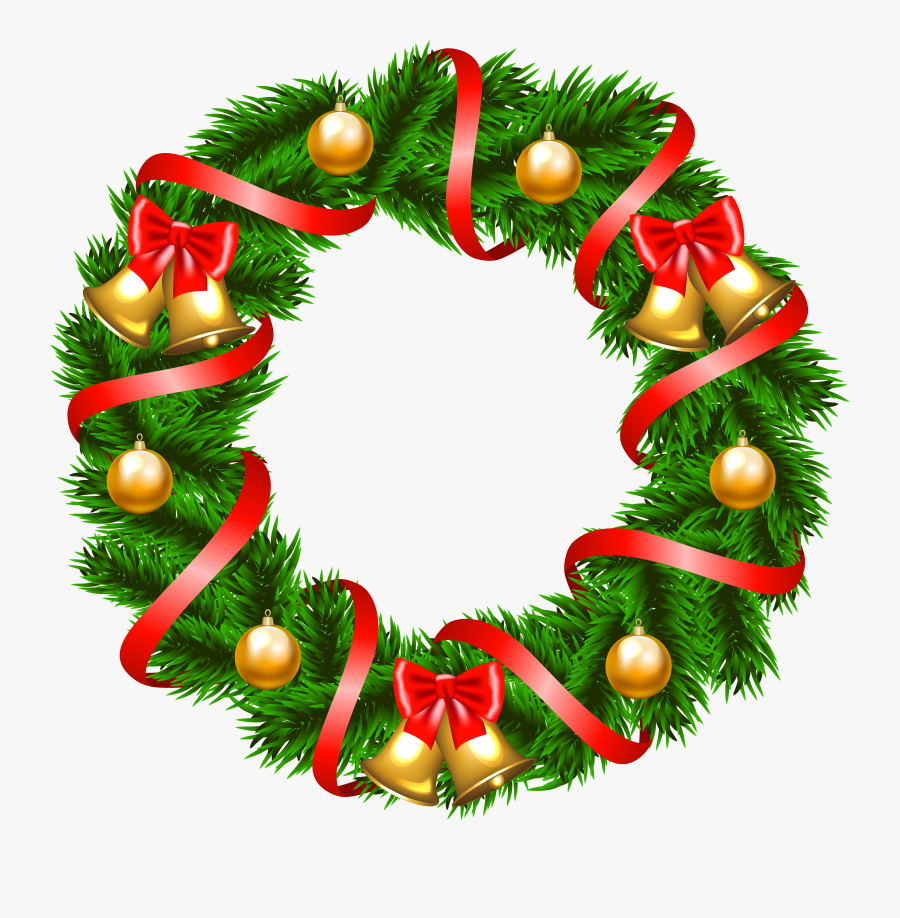 Holiday Clipart Decorative - Christmas Wreath Png Transparent, Transparent Clipart