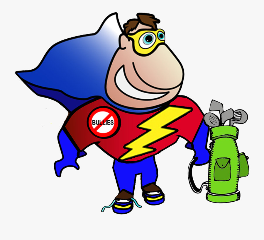 Kids Golf Clip Art - Golf Superhero, Transparent Clipart