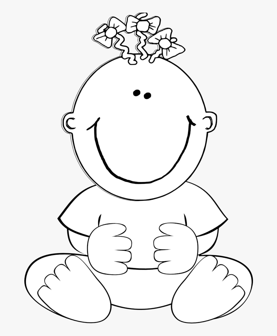 Hd Baby Girl Sitting Black White Line Art 555px Baby Girl Clip Art Free Transparent Clipart Clipartkey