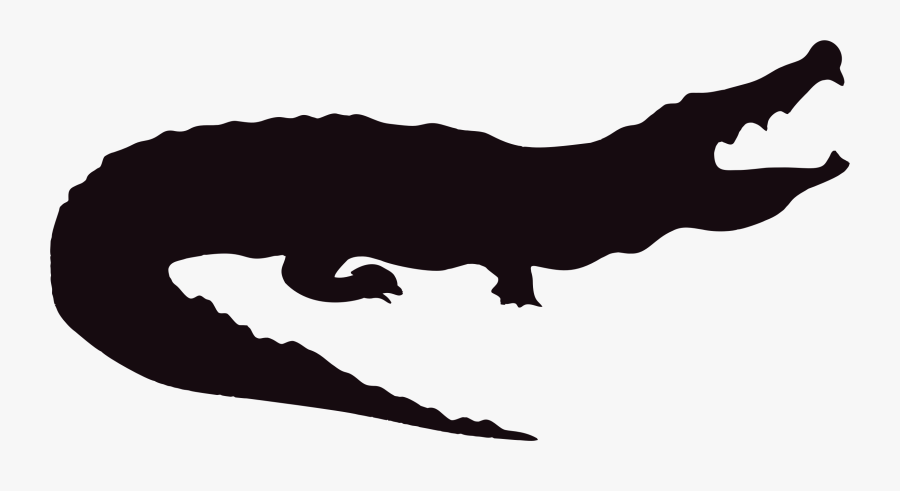 Alligator Silhouette, Transparent Clipart