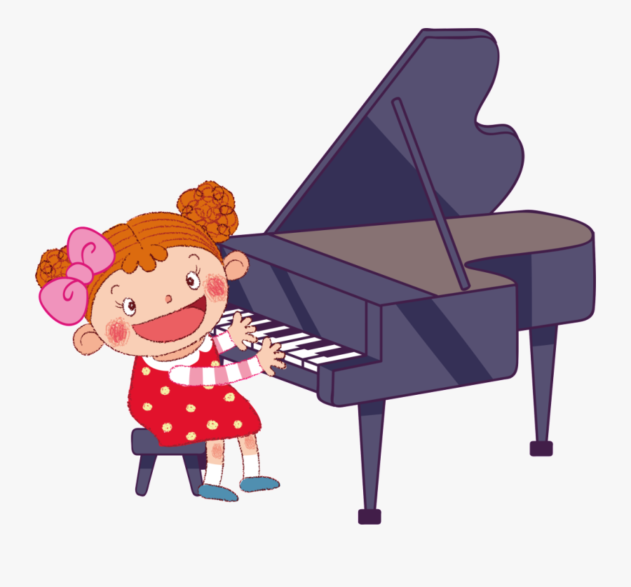 Transparent Piano Clipart Png - Play The Piano Cartoon, Transparent Clipart