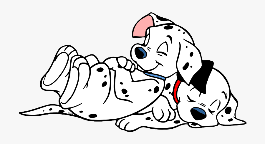 Dalmatian Clipart Sleepy Dog - 101 Dalmatians Puppy Art, Transparent Clipart