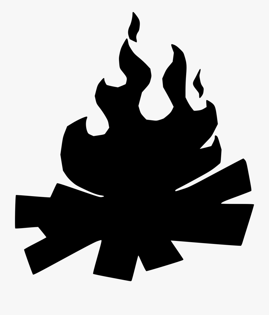 Transparent Bon Fire Png - Campfire Silhouette, Transparent Clipart