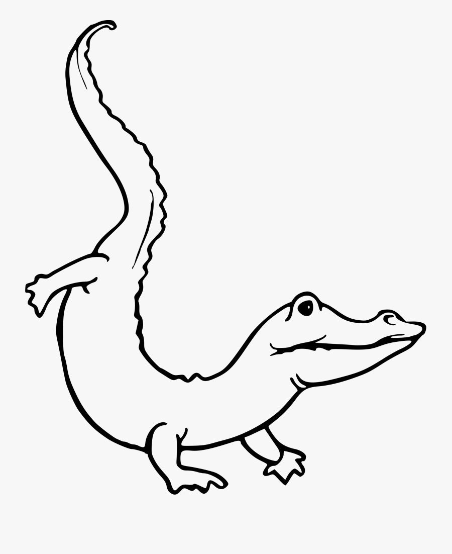Alligator Outline Drawing At Getdrawings - Alligator Outline, Transparent Clipart