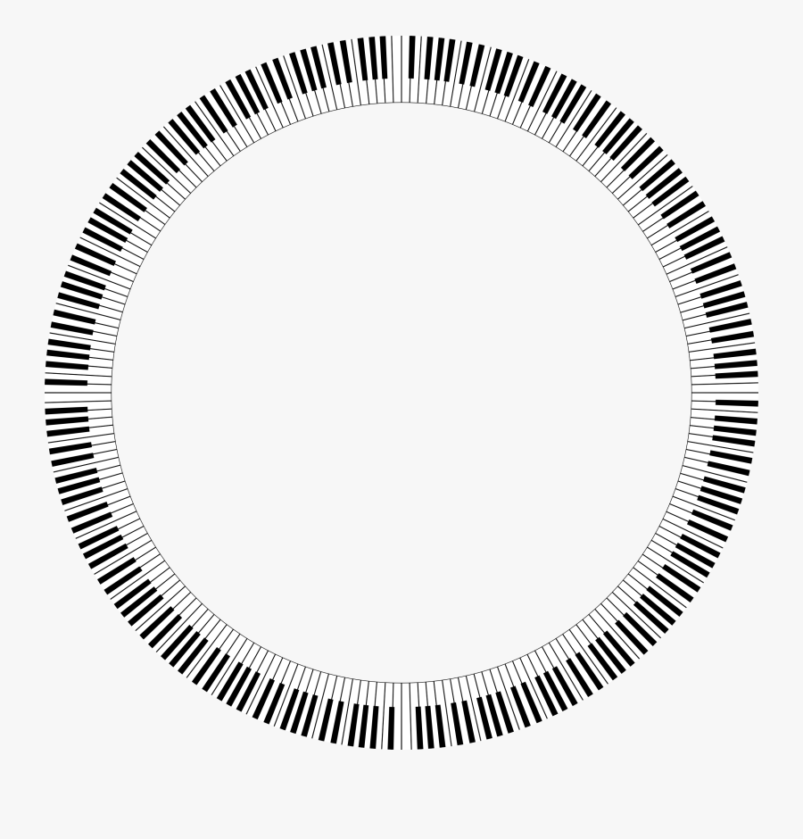 Clipart Piano Keys Circle Medium Clipart - Tire Circle, Transparent Clipart